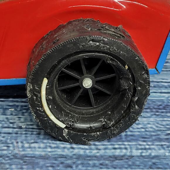 Vintage Nylint Grand Prix Special pressed steel Coupe race car red, white, blue - Picture 9 of 14